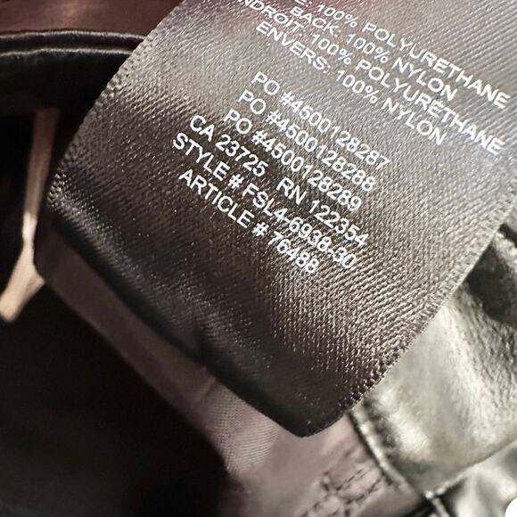 Wilfred Aritzia Rebel Black Faux Leather High Rise Straight Tapered Pants 8 - Picture 10 of 10